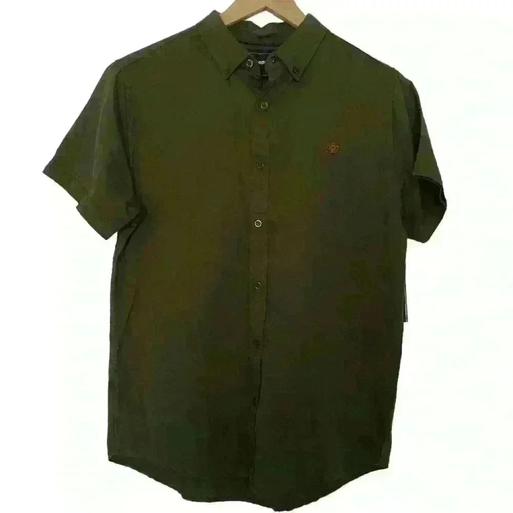 NWT Aeropostale Shirt‎ Mens A87 Button Up Short Sleeve